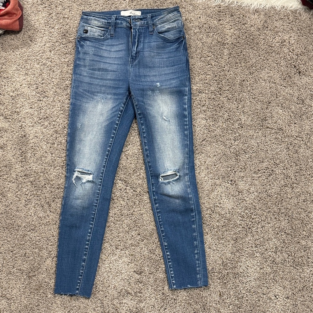 KanCan Medium Blue Distressed Skinny Jeans
